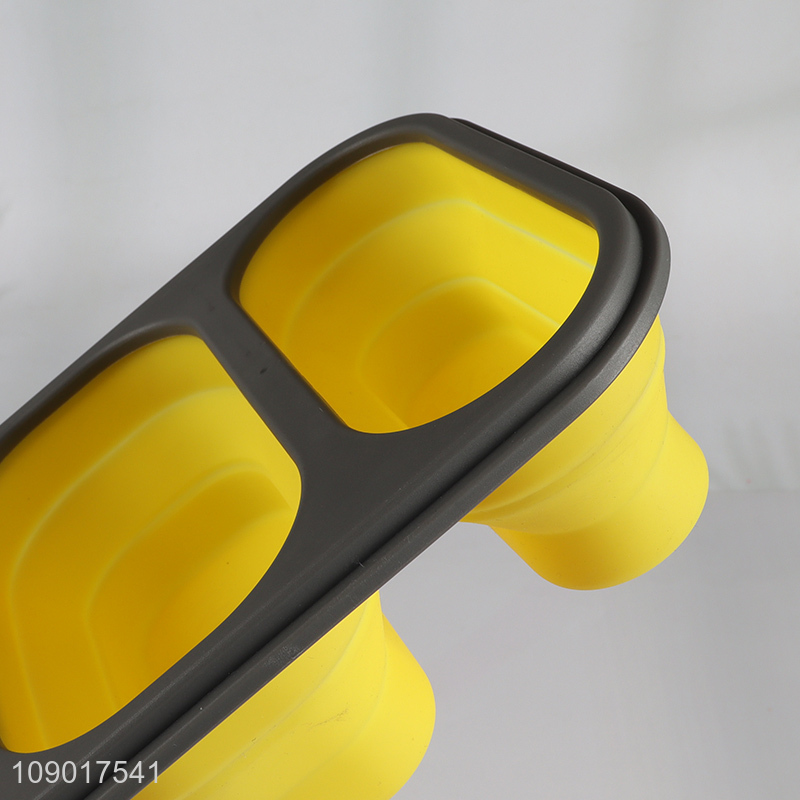 Hot selling portable school office folding silicone lunch box wholesale