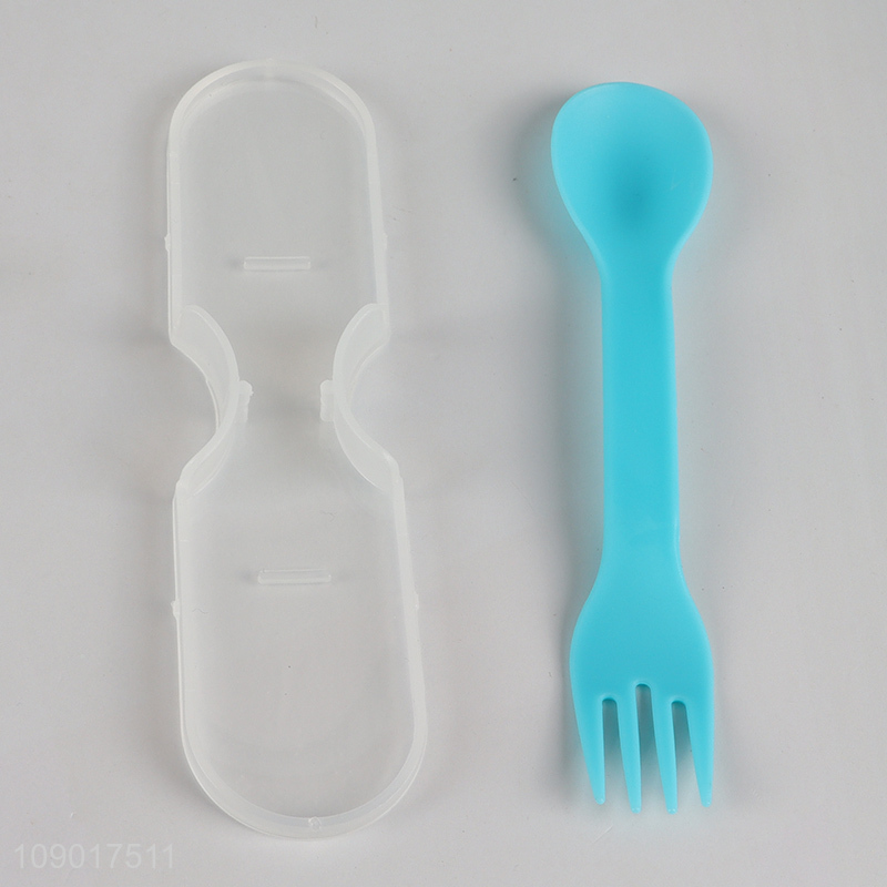 China factory portable folding silicone sealed lunch box with spoon