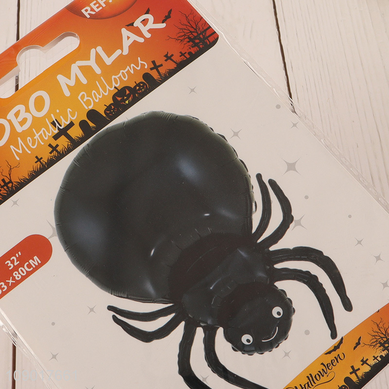 Top selling spider shape 32inch Halloween party decoration metallic balloon wholesale