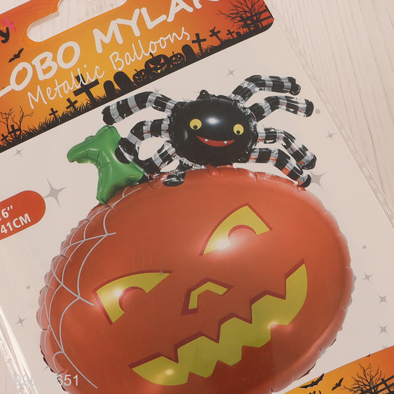 Hot selling pumpkin shape metallic balloon aluminum foil balloon for Halloween