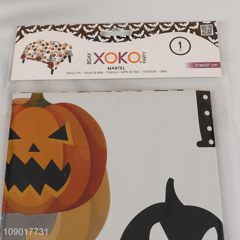Good quality pumpkin pattern disposable aluminum foil tablecloth for Halloween party supplies