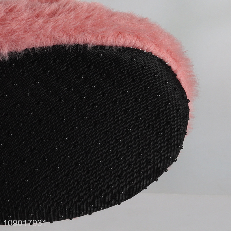 Best selling cartoon winter warm women plush home slippers floor slippers