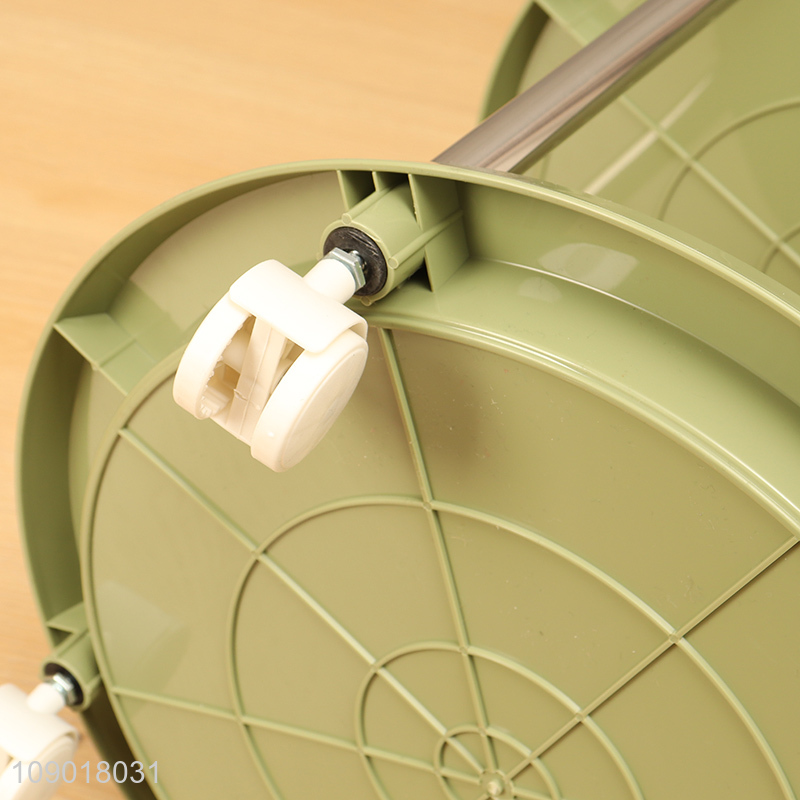 High Quality 4 Tier Plastic Rolling Cart with Wheels and Handles