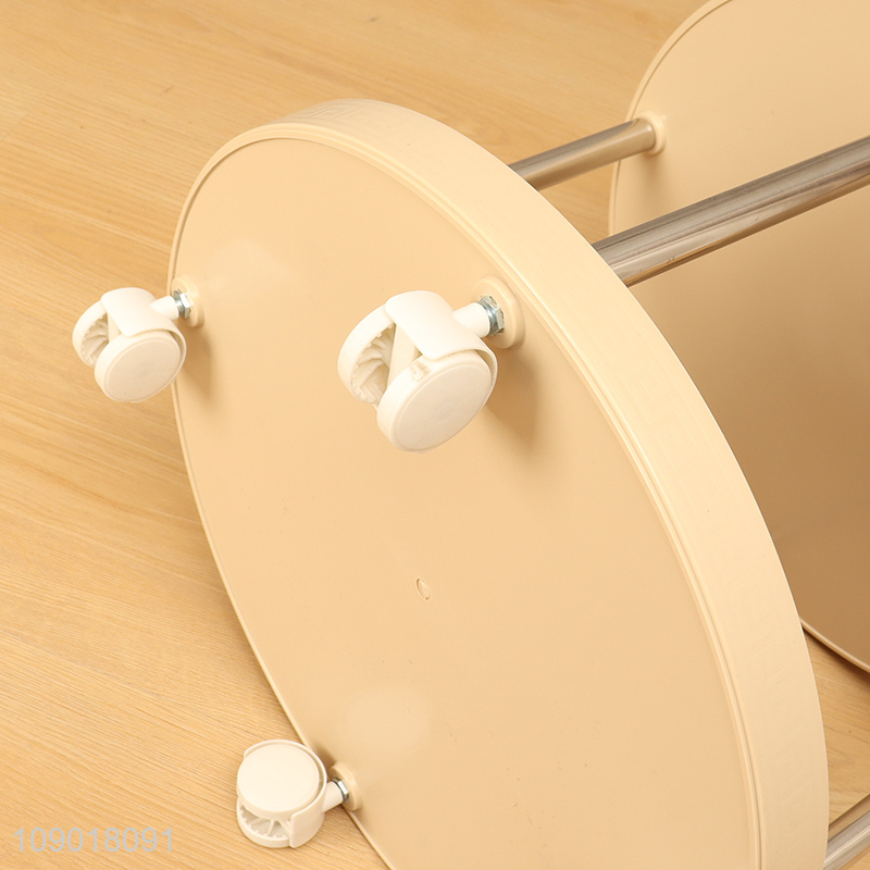 China Imports 4 Tier Rolling Cart Plastic Storage Trollery with Wheels