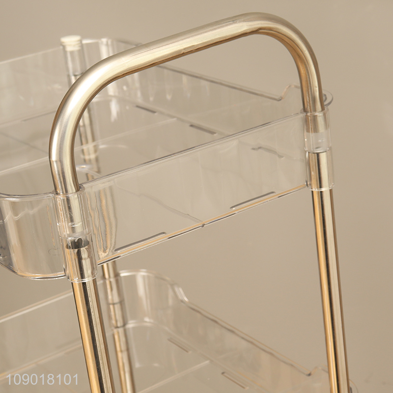 Wholesale 4 Tier Rolling Cart Multifunctional Storage Trolley with Wheels