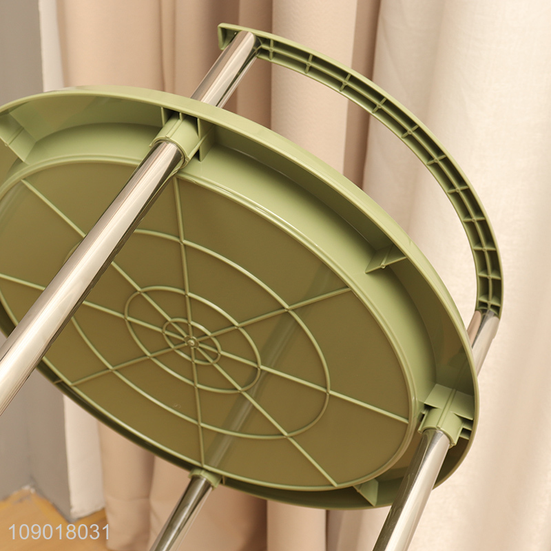 High Quality 4 Tier Plastic Rolling Cart with Wheels and Handles