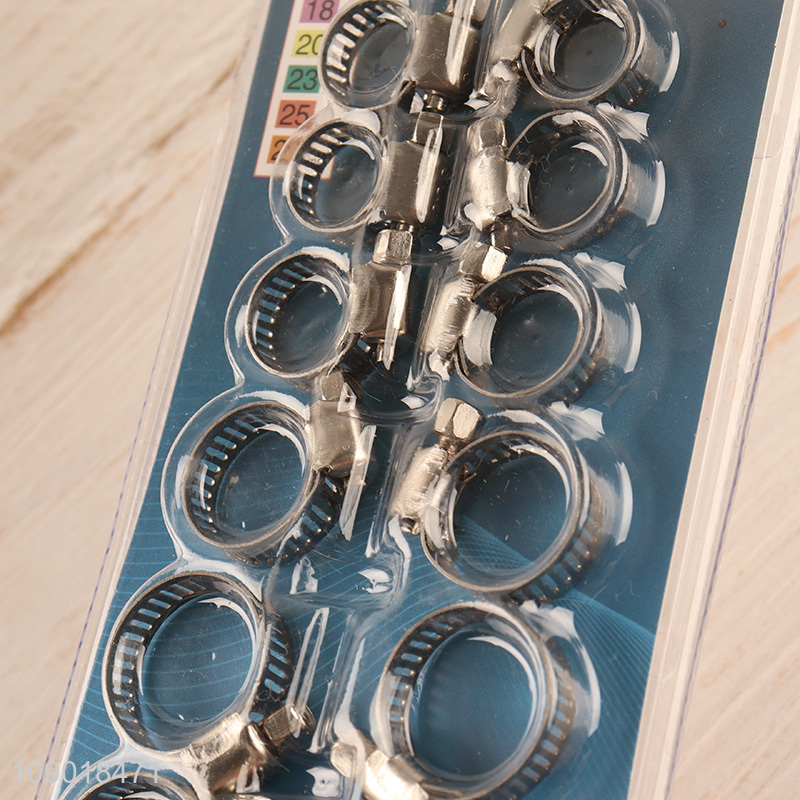 Wholesale 12PCS American Type Hose Clamps Stainless Steel Pipe Hose Clamps