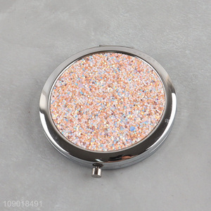 New Product Portable Makeup Mirrors Round Folding Travel Pocket Mirrors