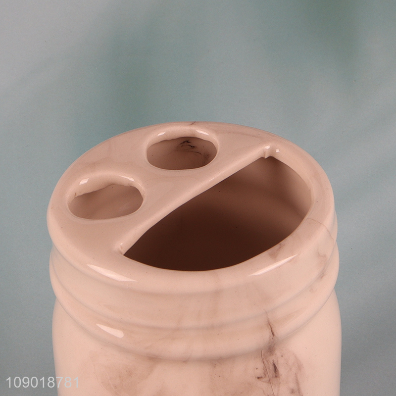 Yiwu market bathroom accessories home hotel ceramic toothbrush holder for sale