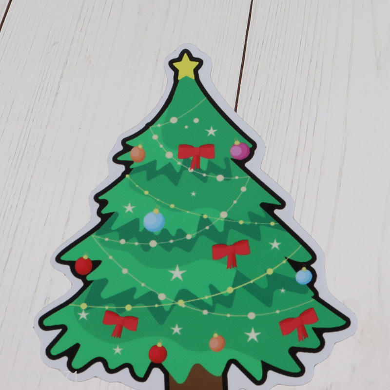 Top selling xmas tree shape fridge magnets Christmas decoration magnetic sticker