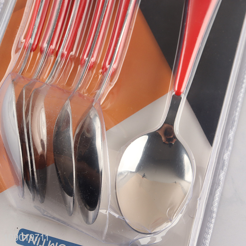 High Quality 6PCS Stainless Steel Dinner Spoons Set Table Spoons Set