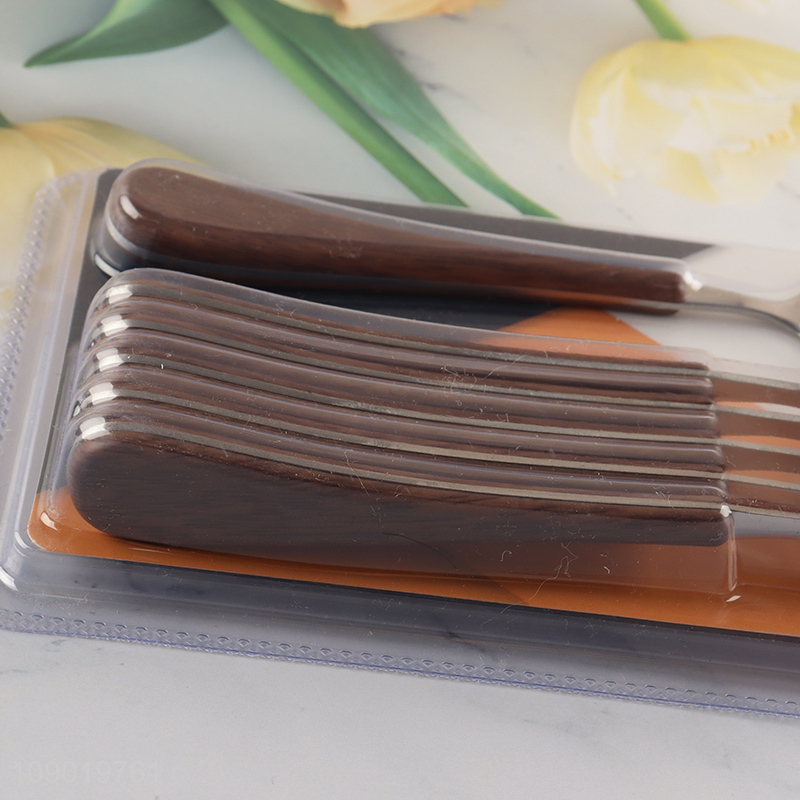 New Product 6PCS Stainless Steel Tea Spoons Set with Plastic Handles