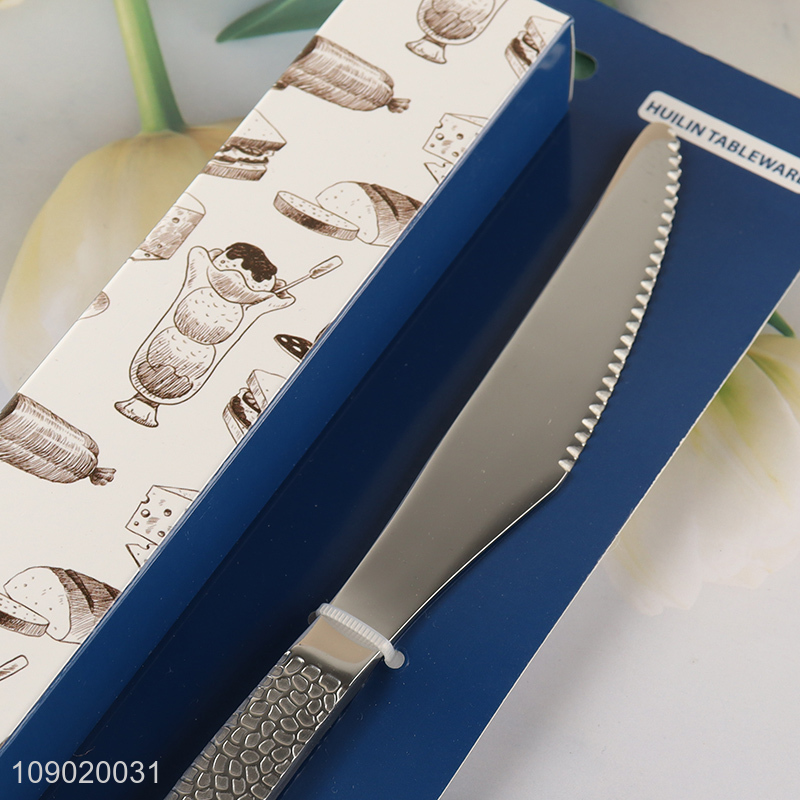 Hot Selling 6PCS Snakeskin Pattern Stainless Steel Dinner Knives Set