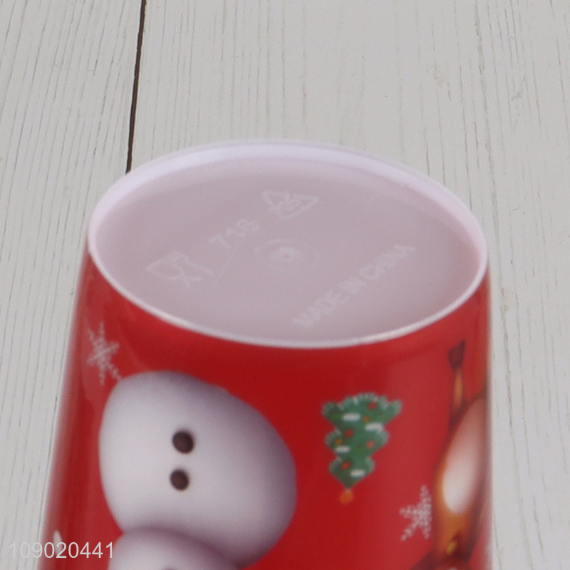 Hot products Christmas series plastic straw water cup drinking cup for sale
