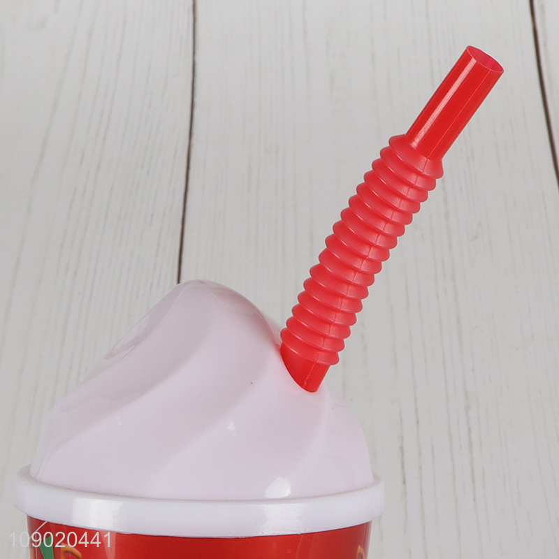 Hot products Christmas series plastic straw water cup drinking cup for sale