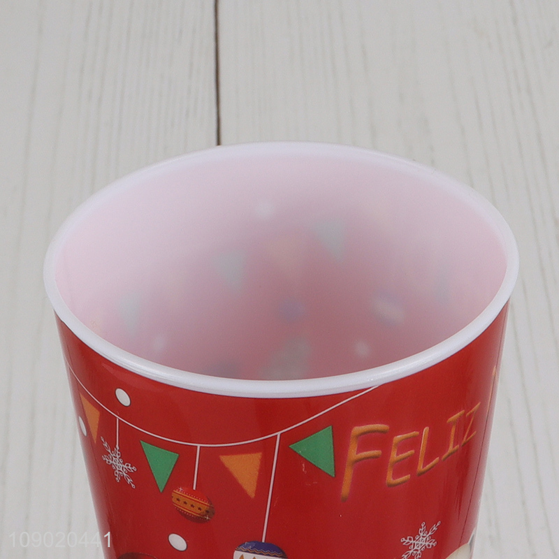 Hot products Christmas series plastic straw water cup drinking cup for sale