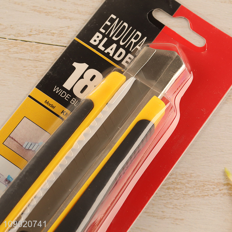 Hot Selling 18mm Heavy Duty Utility Knife Carbon Steel Retractable Box Cutter