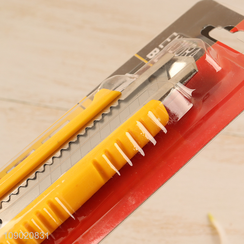 High Quality 18mm Heavy Duty Utility Knife Carbon Steel Retractable Box Cutter