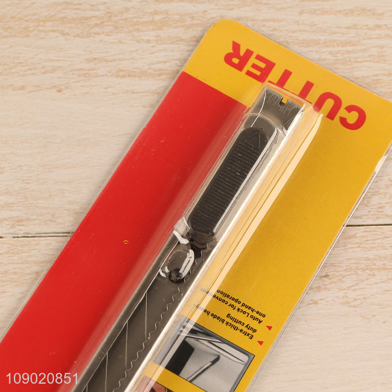 Good Quality 9mm Stainless Steel Retractable Utility Knife Snap-Off Box Cutter