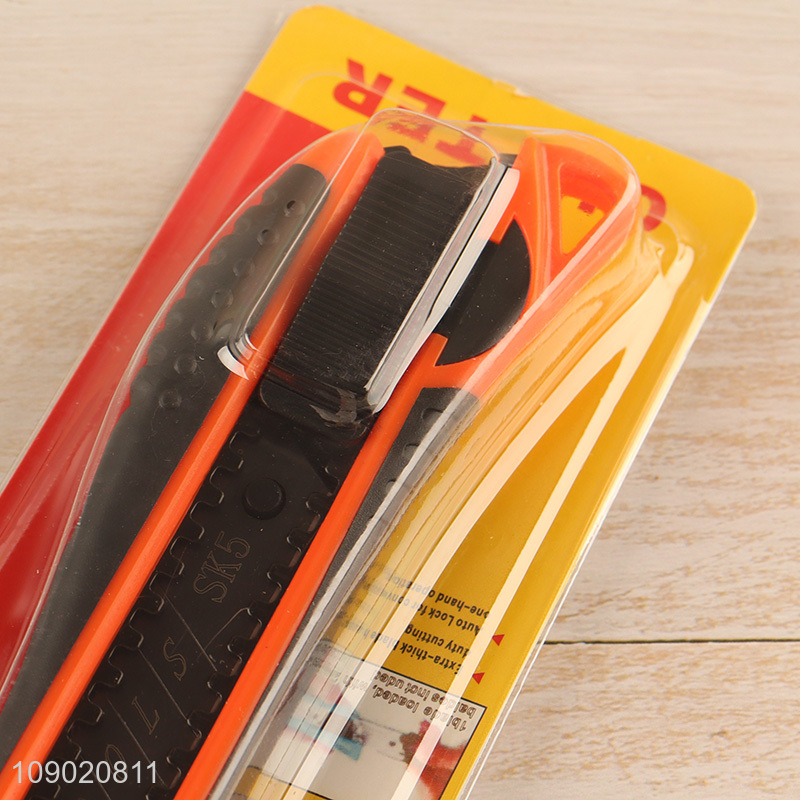 Factory Price 18mm Retractable Box Cutter Carbon Steel Snap-Off Utility Knife
