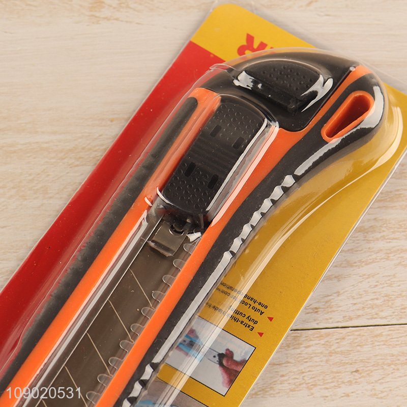 High Quality 18mm Carbon Steel Utility Knife Box Cutter for Home Office School