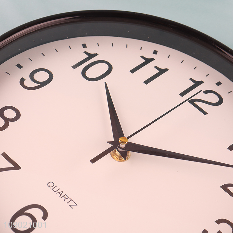 China Imports Round Plastic Wall Clock Silent Quartz Wall Clock for Bedroom