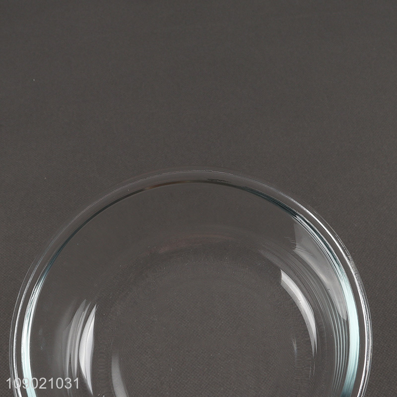 Top selling home kitchen glass round food container preservation box with bamboo lid