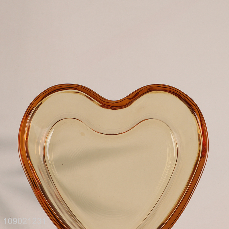 New arrival heart shape heat-resistant glass dinnerware bowl salad bowl