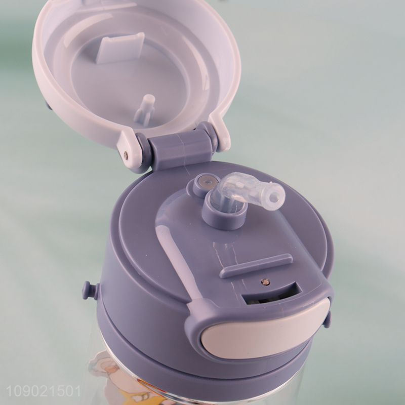 Wholesale 500ml Portable Kids Water Bottle Plastic Water Bottle with Straw