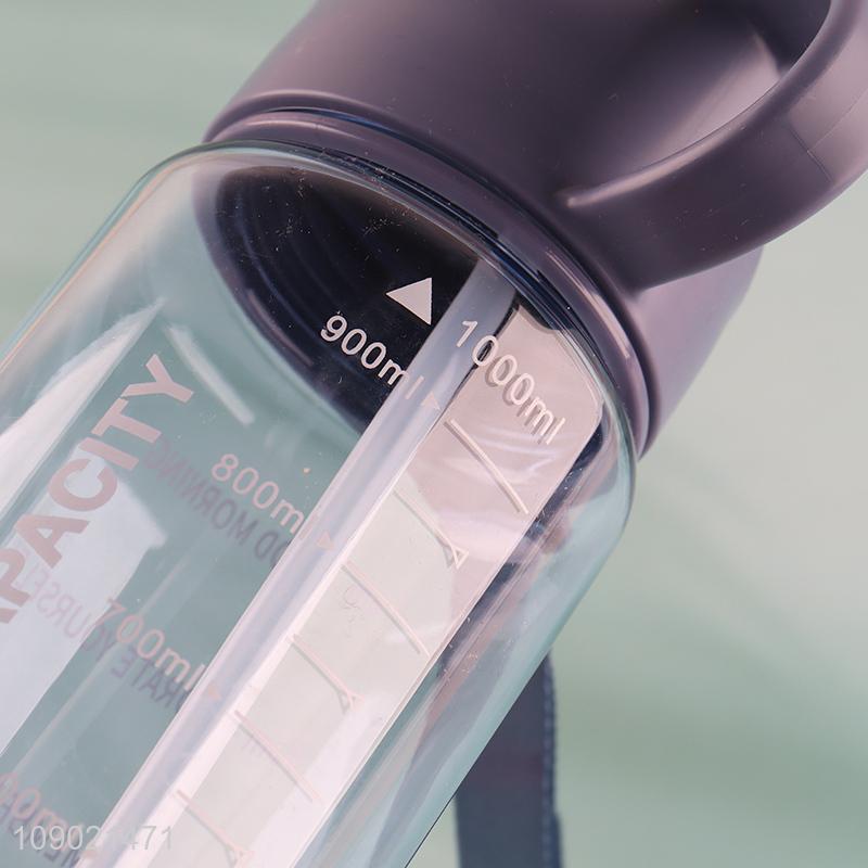 Hot Selling 1000ml Leak Proof Plastic Sports Water Bottle for Gym Fitness