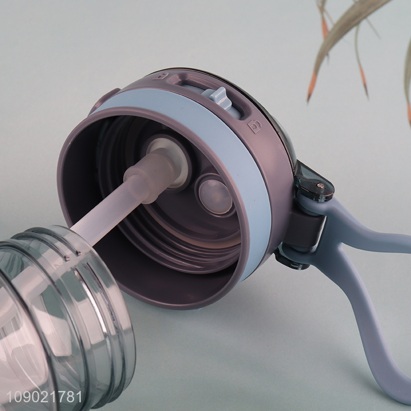 New Product 700ml Unbreakable Plastic Sports Water Bottle with Silicone Straw