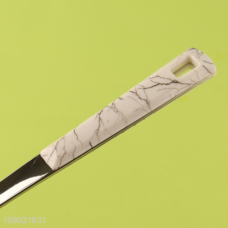 New Product Imitation Marble Pattern Handle Stainless Steel Basting Spoon