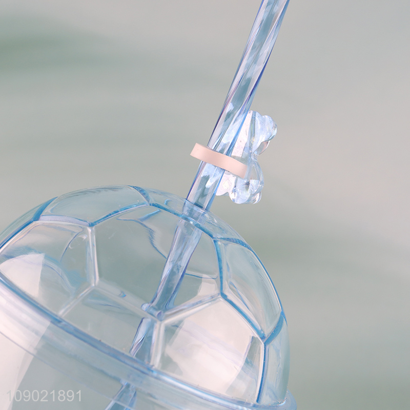 Good Quality 550ml Plastic Water Tumbler with Lid and Removable Straw