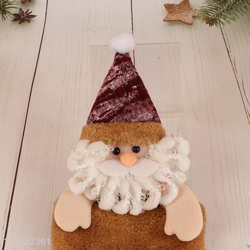Factory price Christmas decorating Santa Claus hanging Christmas stocking for sale