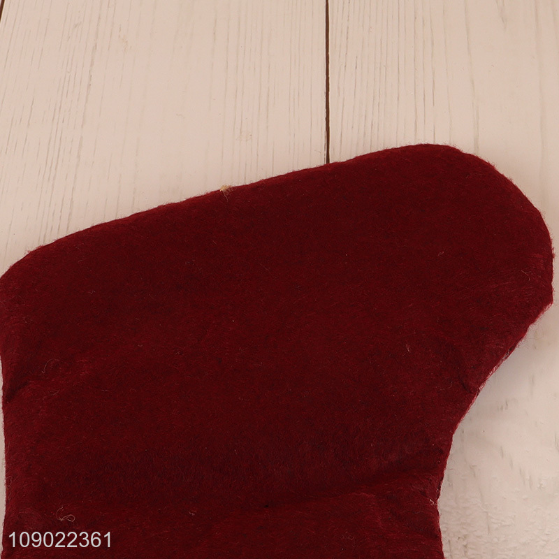 Factory price Christmas decorating Santa Claus hanging Christmas stocking for sale