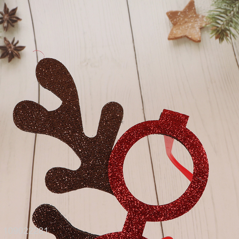 Top quality elk shape Christmas party supplies decorative glasses for sale