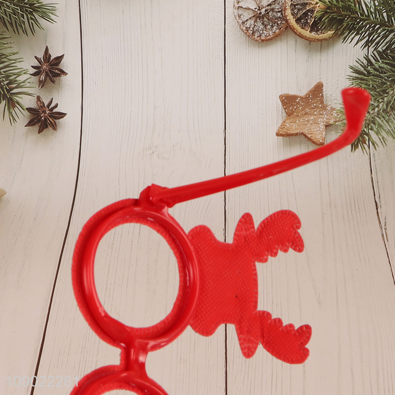 China supplier Christmas party glasses elk shape eyewear festival glasses