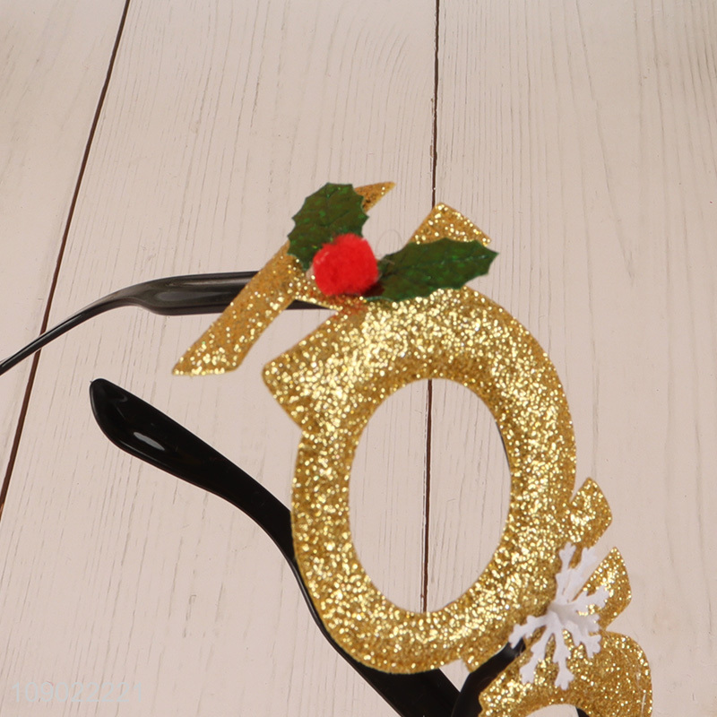 Factory price golden Christmas party supplies adult kids glasses for sale
