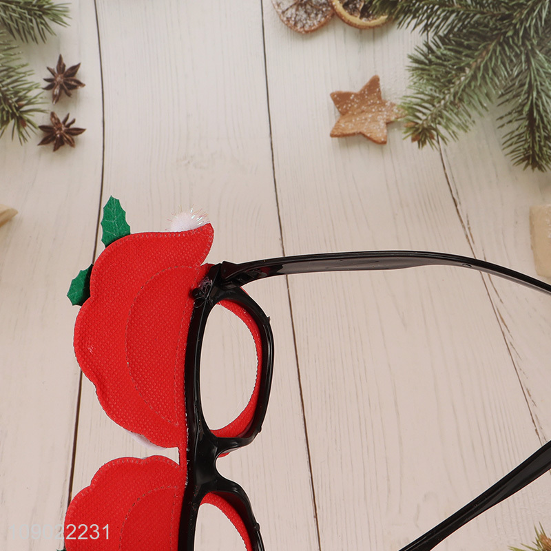 Factory supply Santa Claus shape Christmas supplies glasses for decoration