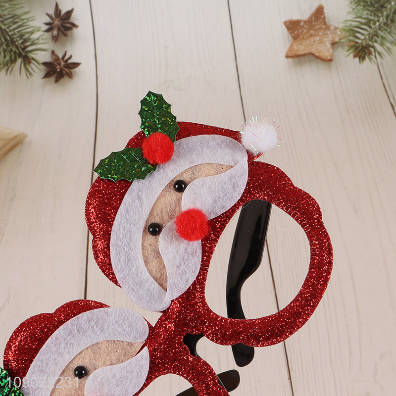 Factory supply Santa Claus shape Christmas supplies glasses for decoration