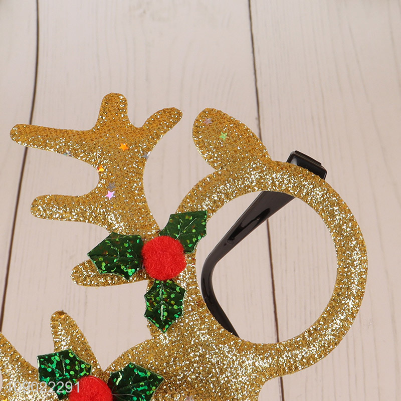 Best selling golden Christmas party supplies adult kids glasses wholesale