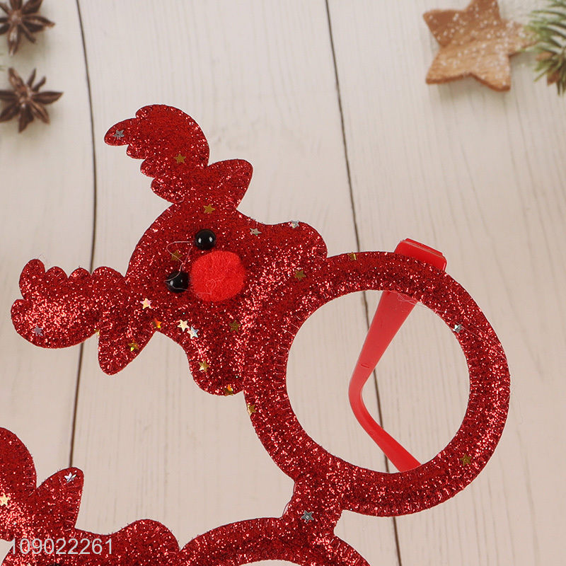 China supplier Christmas party glasses elk shape eyewear festival glasses