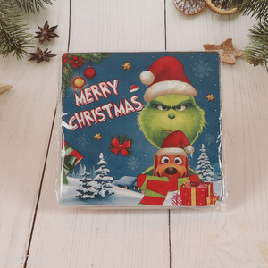 Popular products 20pcs merry christmas printed paper napkins for tabletop decoration