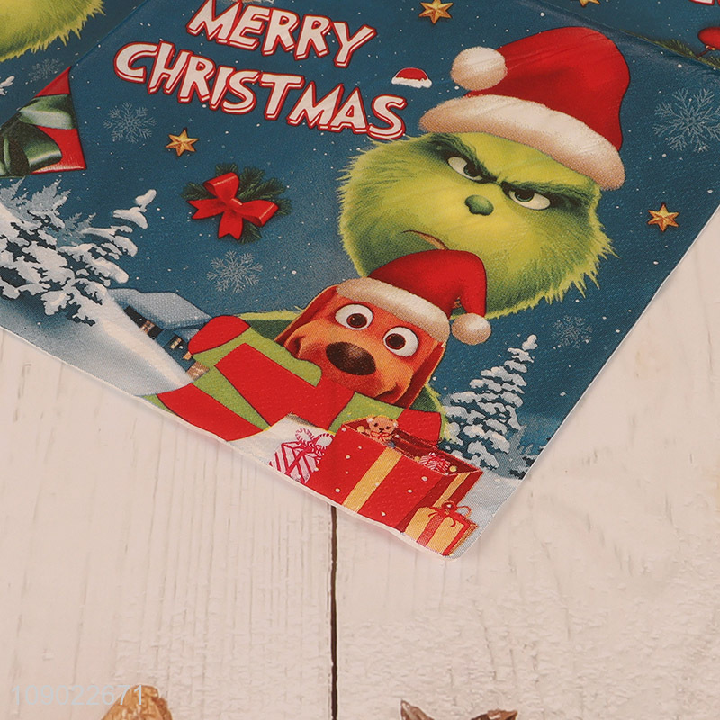 Popular products 20pcs merry christmas printed paper napkins for tabletop decoration