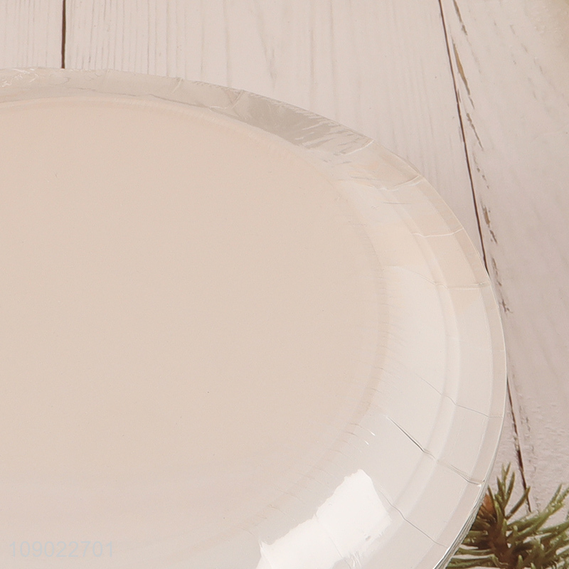 New arrival round Christmas party supplies disposable paper plate for dinnerware