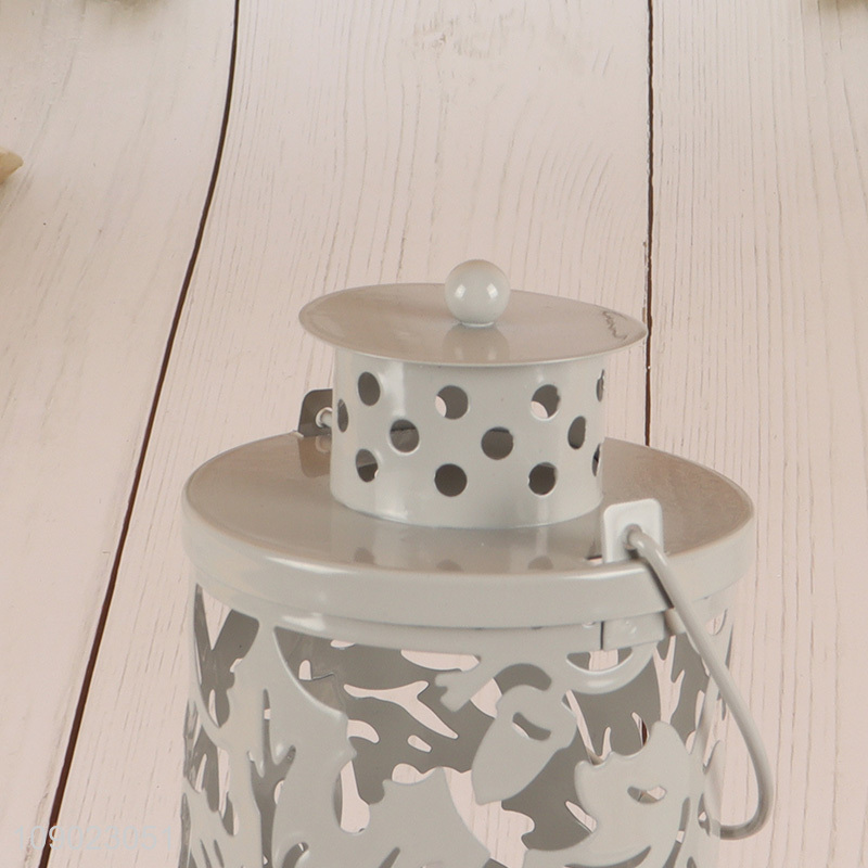 Factory supply holiday decoration iron lantern led lights garden hanging lights