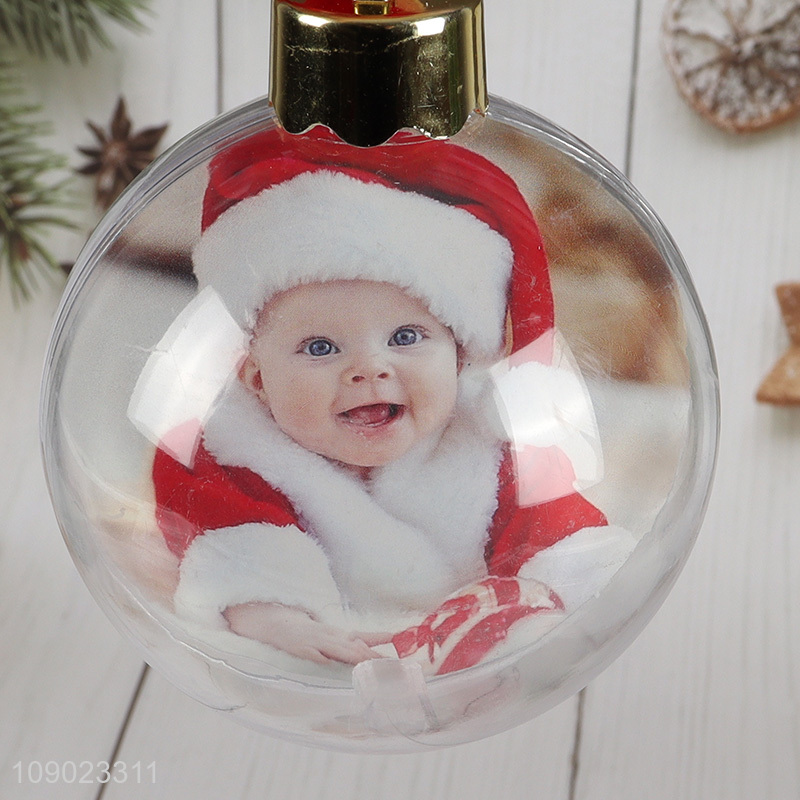 New arrival Christmas ball hanging photo ball ornaments for xmas tree