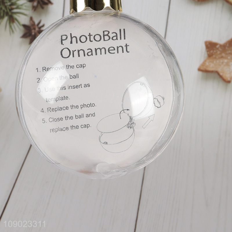 New arrival Christmas ball hanging photo ball ornaments for xmas tree