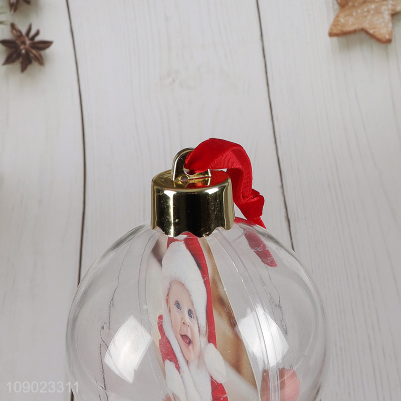 New arrival Christmas ball hanging photo ball ornaments for xmas tree