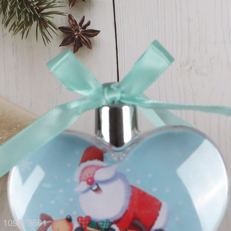 Good price heart shape Christmas tree hanging ornaments photo frame ball